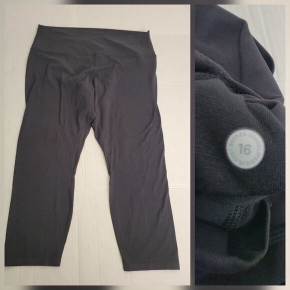 Lululemon Align Leggings Womens SZ 16 High Rise 23" INS Black W6BGJS Black - Picture 1 of 7